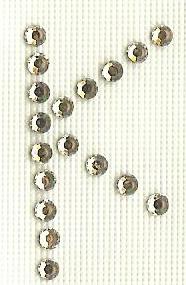 Hot Fix Rhinestone Letter K